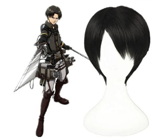 Attack on Titan Anime Rivaille style Cosplay Costume Wig